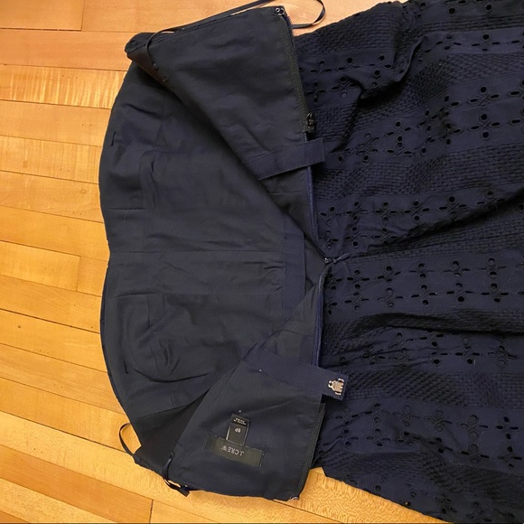 J. Crew strapless eyelet dress in navy. - Picture 5 of 7